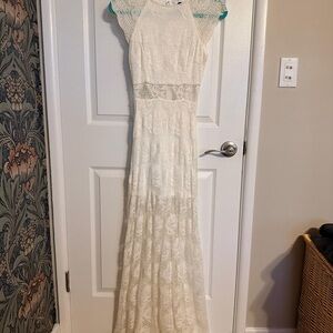Marciano Ivory Lace Maxi Dress